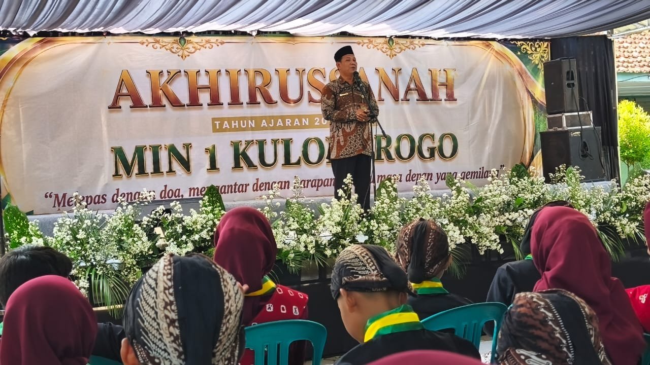 Pesan Menyentuh Kasi Pendidikan Madrasah Iringi Akhirussanah MIN 1 Kulon Progo